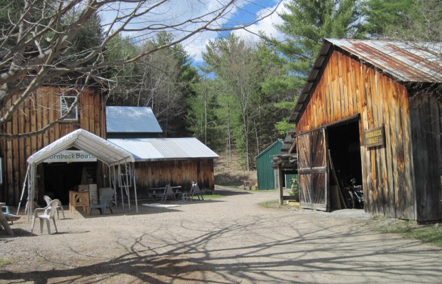 View from the driveway entrance at Hornbeck Boats