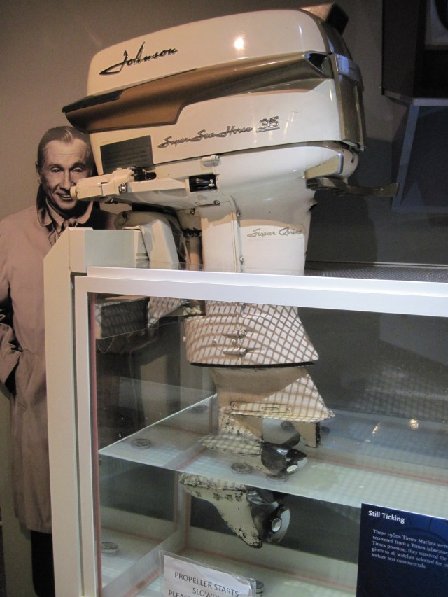 The outboard engine display (Photo by Ron Haines)