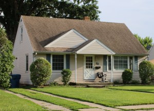 In the mid-1950's my family moved to this post-war home near Kankakee, IL. Note the postage-stamp from stoop, There was a patio at the back of the house.