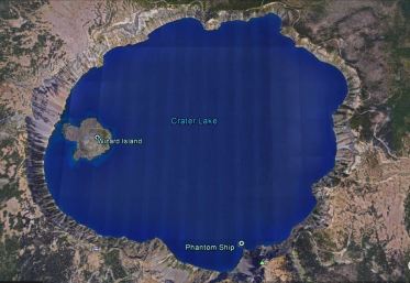 crater lake google earth snip
