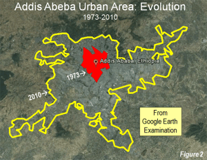 addis urban area 1970 to 2010